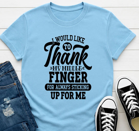 I would like to thank my middle finger